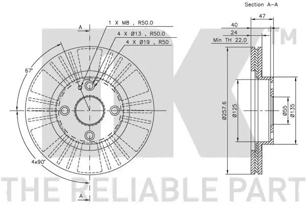 Handler.Part Brake disc NK 313235 3