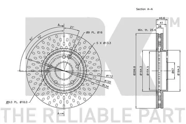 Handler.Part Brake disc NK 313341 3