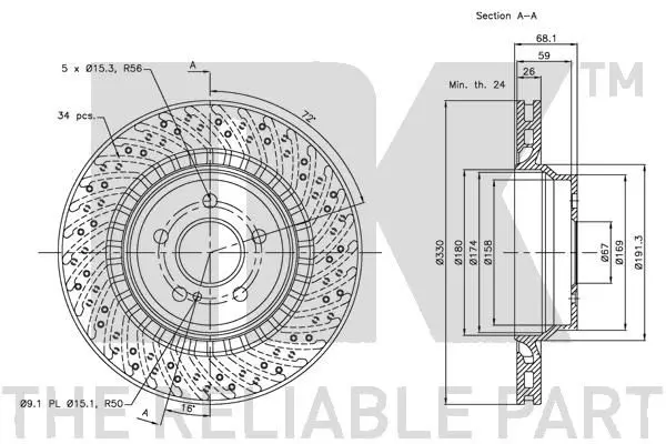 Handler.Part Brake disc NK 313379 3