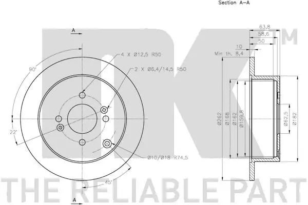 Handler.Part Brake disc NK 313430 3