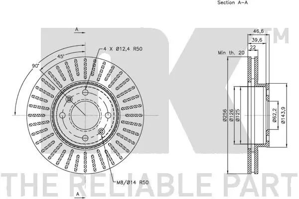 Handler.Part Brake disc NK 313523 3