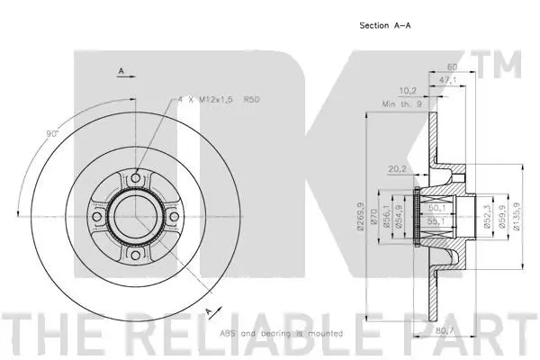 Handler.Part Brake disc NK 313965 3