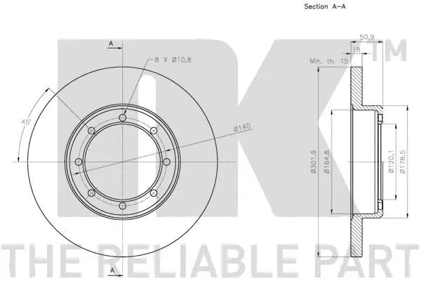 Handler.Part Brake disc NK 313979 3