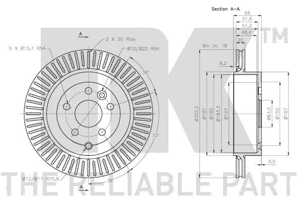 Handler.Part Brake disc NK 314033 3