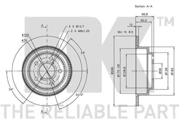 Handler.Part Brake disc NK 314404 3