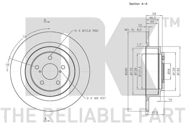 Handler.Part Brake disc NK 314415 3