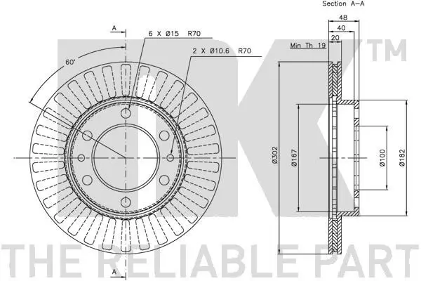 Handler.Part Brake disc NK 314522 3