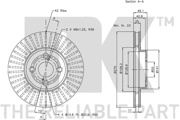 Handler.Part Brake disc NK 314583 3