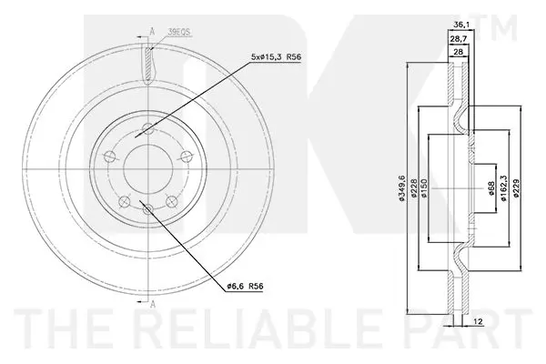 Handler.Part Sensor Ring, ABS NK 3147119 3