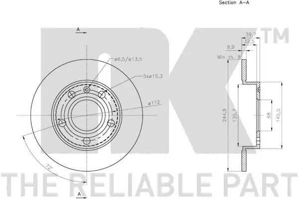 Handler.Part Brake disc NK 314778 3