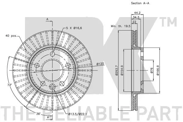 Handler.Part Brake disc NK 314797 3