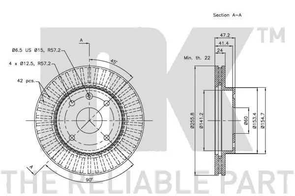 Handler.Part Brake disc NK 315010 3