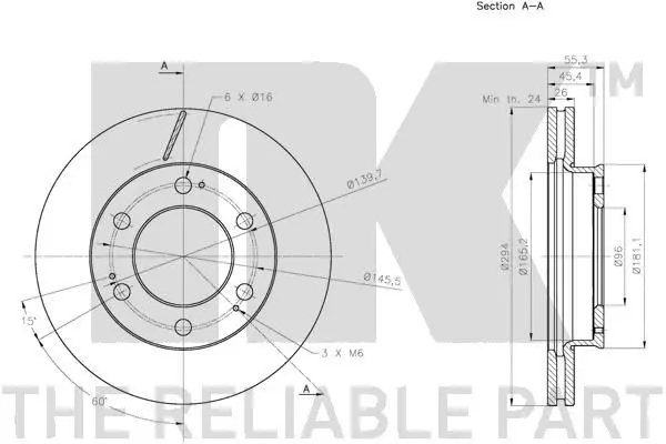 Handler.Part Brake disc NK 315702 3