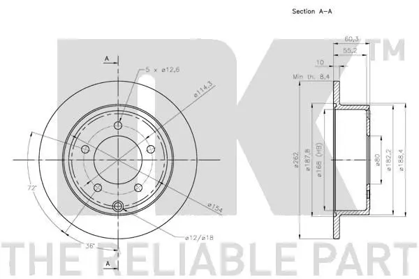 Handler.Part Brake disc NK 319330 3