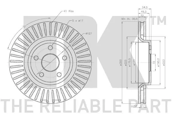 Handler.Part Brake disc NK 319335 3