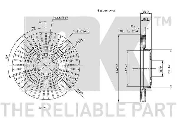 Handler.Part Brake disc NK 341543 3