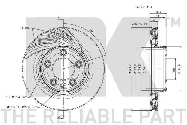 Handler.Part Brake disc NK 3447104 3