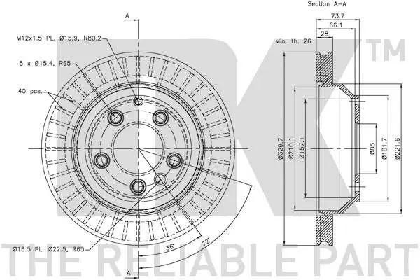 Handler.Part Brake disc NK 3447106 3