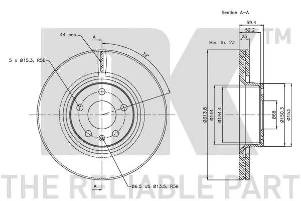 Handler.Part Brake disc NK 344799 3