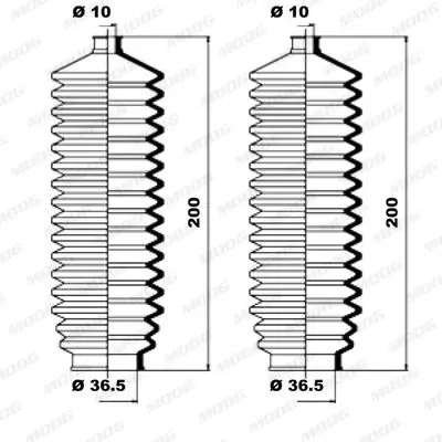 Handler.Part Bellow set, steering MOOG K150019 2