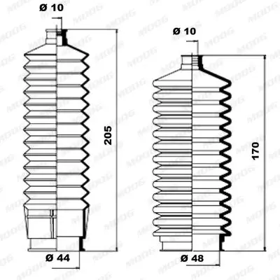 Handler.Part Bellow set, steering MOOG K150026 1