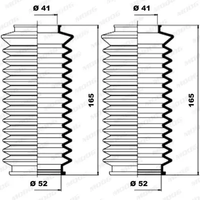 Handler.Part Bellow set, steering MOOG K150037 1