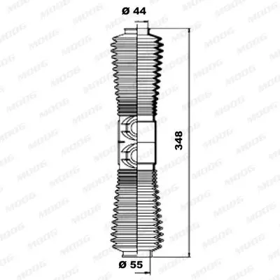 Handler.Part Bellow set, steering MOOG K150072 1