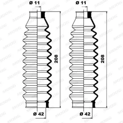 Handler.Part Bellow set, steering MOOG K150083 1