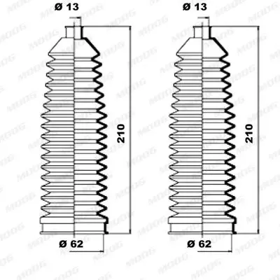 Handler.Part Bellow set, steering MOOG K150087 2