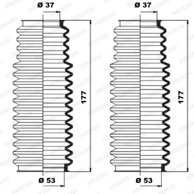 Handler.Part Bellow set, steering MOOG K150091 2