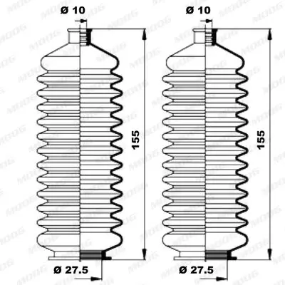 Handler.Part Bellow set, steering MOOG K150114 2