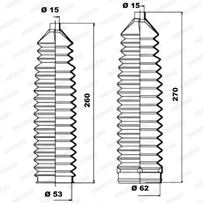 Handler.Part Bellow set, steering MOOG K150119 2