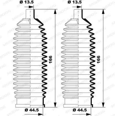 Handler.Part Bellow set, steering MOOG K150245 2