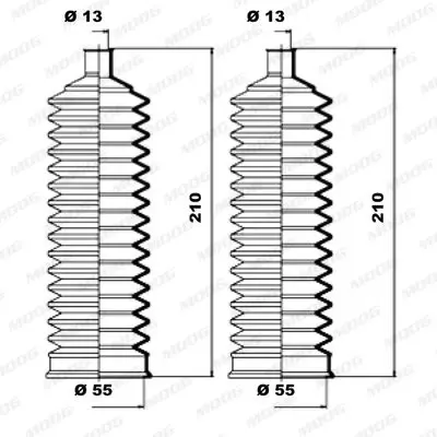 Handler.Part Bellow set, steering MOOG K150258 1