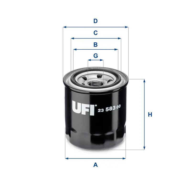 Handler.Part Oil filter UFI 2358300 1