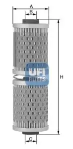 Handler.Part Oil filter UFI 2552700 1