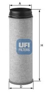 Handler.Part Secondary air filter UFI 2764600 1