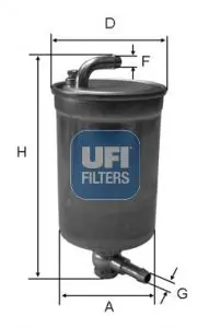 Handler.Part Fuel filter UFI 2407200 1