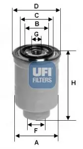 Handler.Part Fuel filter UFI 2439300 1