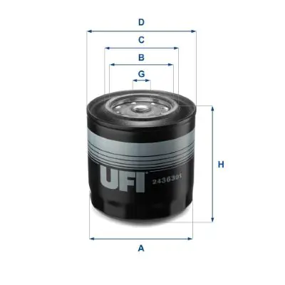 Handler.Part Fuel filter UFI 2436301 1