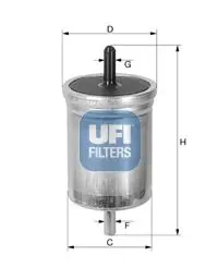 Handler.Part Fuel filter UFI 3156100 1