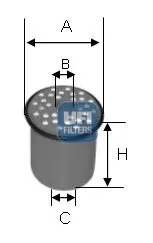 Handler.Part Fuel filter UFI 2438900 1