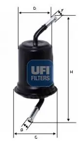 Handler.Part Fuel filter UFI 3176400 1