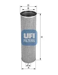 Handler.Part Secondary air filter UFI 2754900 1