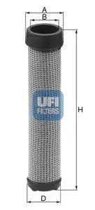 Handler.Part Secondary air filter UFI 2742200 1