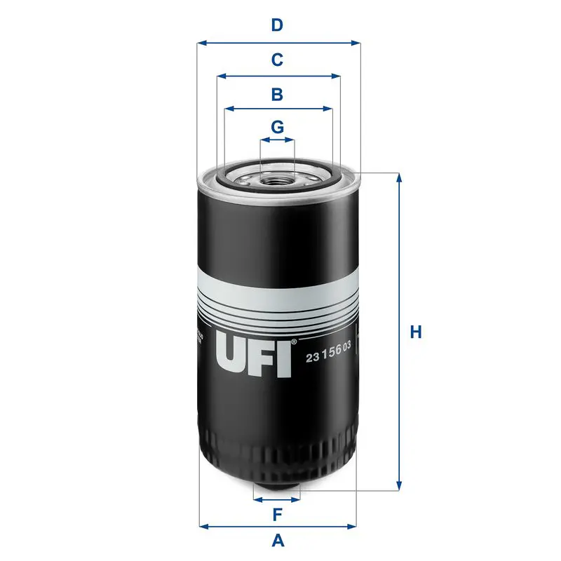 Handler.Part Oil filter UFI 2315603 1