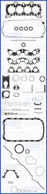 Handler.Part Full gasket set, engine AJUSA 50115800 2