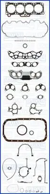 Handler.Part Full gasket set, engine AJUSA 50128400 1