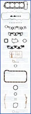 Handler.Part Full gasket set, engine AJUSA 50133500 1