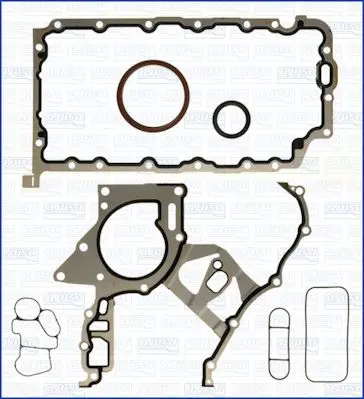 Handler.Part Gasket set, crank case AJUSA 54079100 1